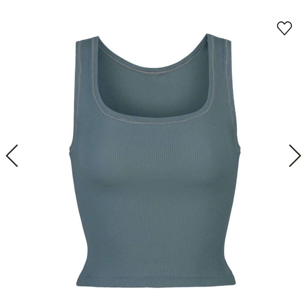 Skims cotton rib tank in kyanite